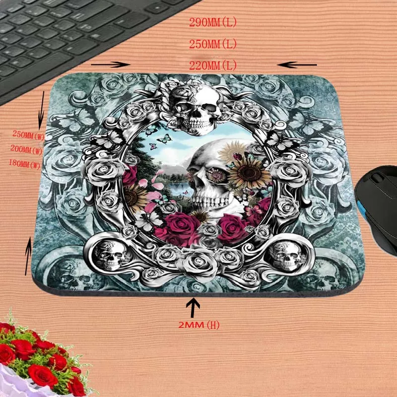 Mairuige противоскользящий игровой коврик с ужасным черепом на заказ компьютерный