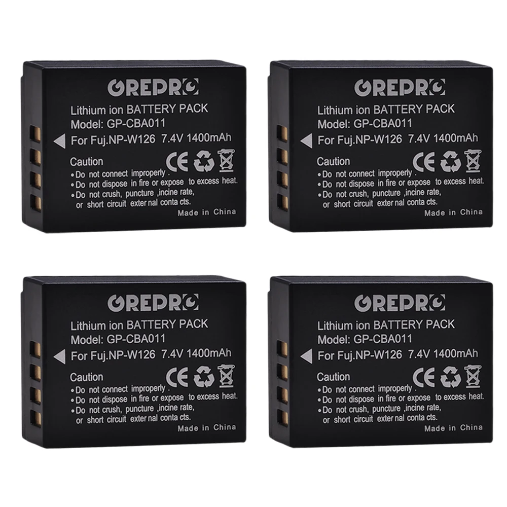 Аккумулятор 1400 мАч NP-W126 NP W126 2 шт. зарядное устройство с двумя USB-разъемами для Fujifilm