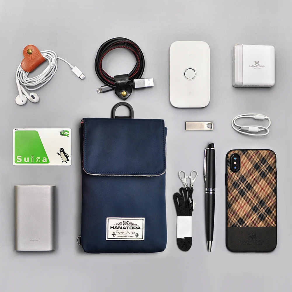 

Japanese Style Crossbody Bag Phone Bag Passport Bag Simple Retro Wide Shoulder Messenger Bag Multi-functional Mini Bag