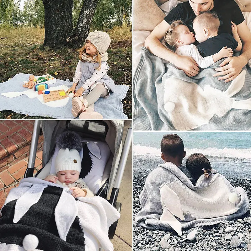 Herbabe Вязаное детское одеяло пеленка для новорожденных милый кролик младенец