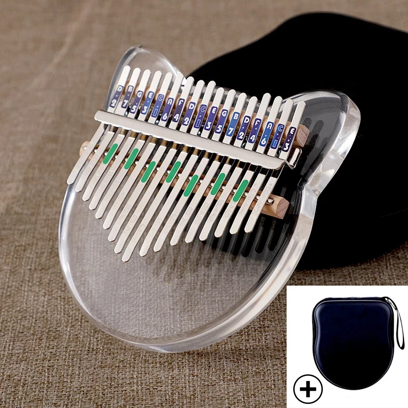 

Kalimba 17 Key Acrylic Calimba Child Early Education Musical Instrument Mini Cute Finger Thumb Piano with Full Kit