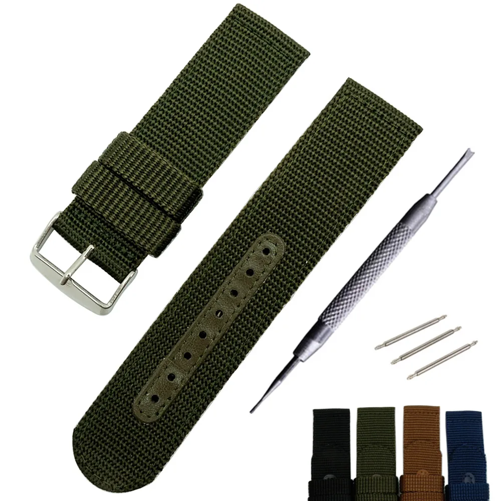

Nylon Watchband 18mm 20mm 22mm 24mm Replacement Belt Watch Band Strap Wrist Strap Watch Accessories Universal Hot Sell