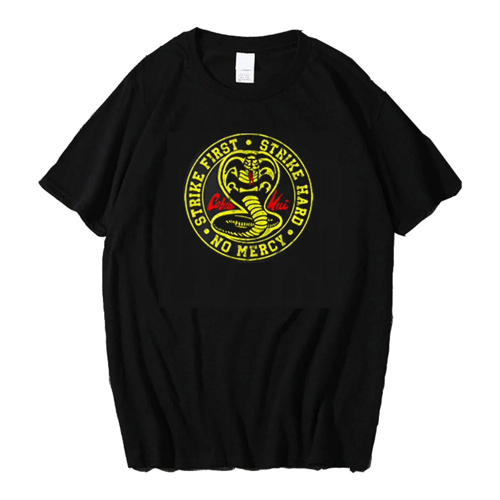 Футболка с принтом Кобра Кай для мужчин и женщин 100% хлопок | Мужская одежда