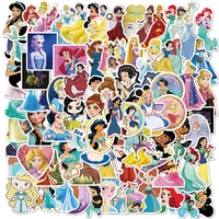100pcs disney princess frozen kawaii figures vinyl stickers decals graffiti notebook phone skateboard cartoon girl sticker toys