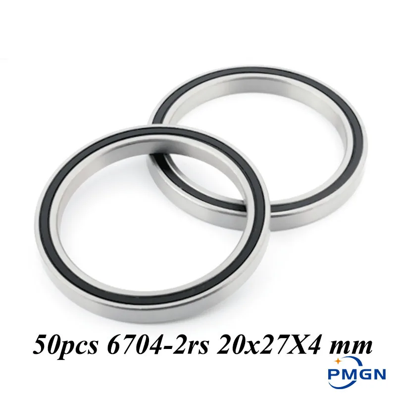 

50PCS ABEC-5 6704-2RS High quality 6704RS 6704 2RS RS 20x27X4 mm Miniature Rubber seal Deep Groove Ball Bearing
