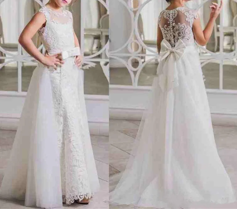 Платья с цветочным узором для девочек Кружевное пышное платье принцессы поясом