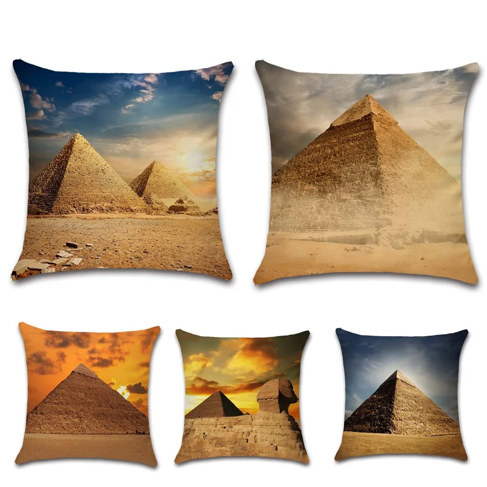 Большая пирамида Гиза полиэстер шелковая наволочка декоративная домашняя