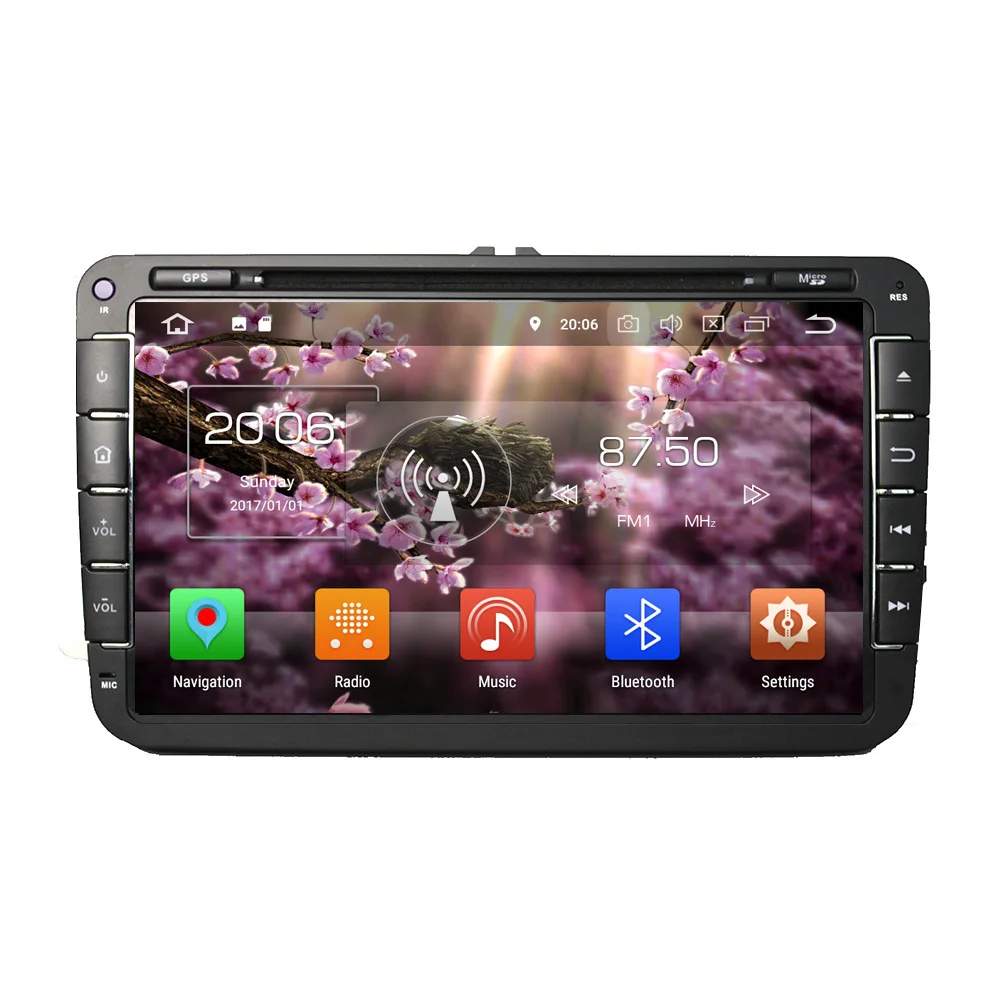 8 &quot2 Din ядер Android 9 0 автомобильный dvd плеер для VW сиденье Jetta 2006 2012 аудио стерео 1024*600