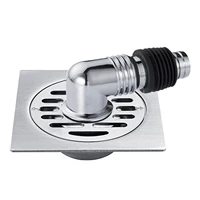 fast drainage square floor drain cover stainless steel with pipe connector for washing machine durable home odor prevention