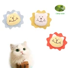 Игрушка плюшевая для кошек, игрушка-фиджет С Кошачьей Мятой, в форме подсолнуха, Льва, для жевания, со звуком поклевки, аксессуары для домашних животных, игрушка для зубов и животных, Интерактивная