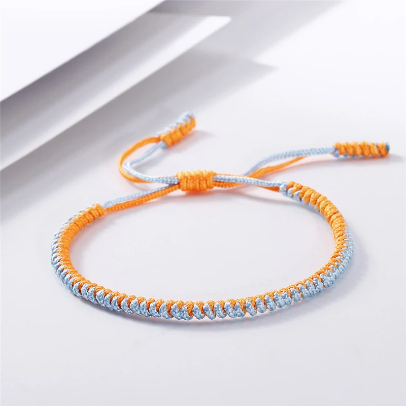 Мужской/женский браслет с красным узлом Lucky плетеный ручной работы тибетским