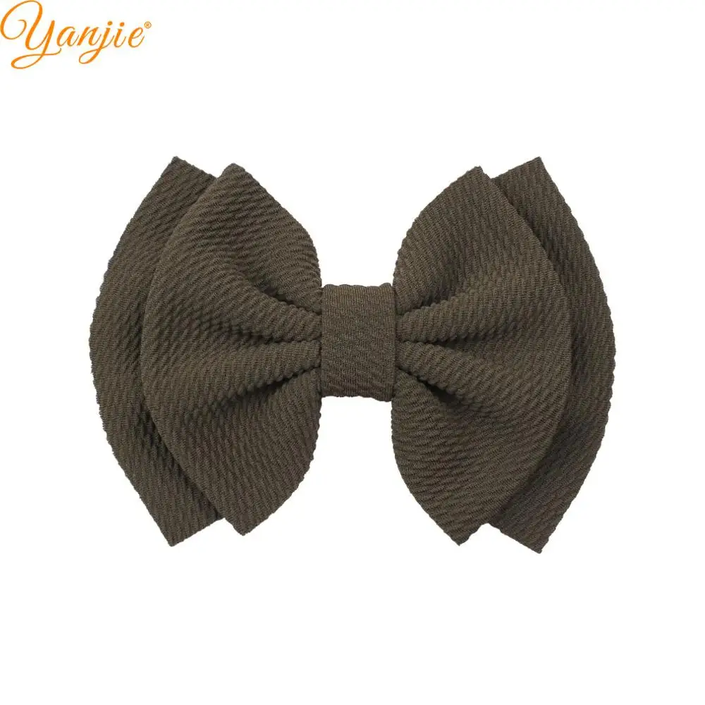 olive green 10 шт./лот заколка с бантиком 6 ''двухслойные банты Твердые заколки для волос для женщин Новое поступление DIY аксессуары для волос для девочек - Цвет: olive green