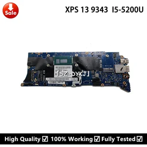 for dell p54g xps 13 9343 laptop motherboard zaz00 la b441p cn 0wf2c3 0wf2c3 wf2c3 mainboard w i5 5200u cpu 8gb ram free global shipping