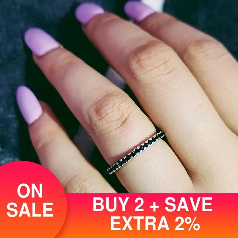 Moonso 2021 модное серебряное кольцо Вечность Обручальное маленький палец для женщин