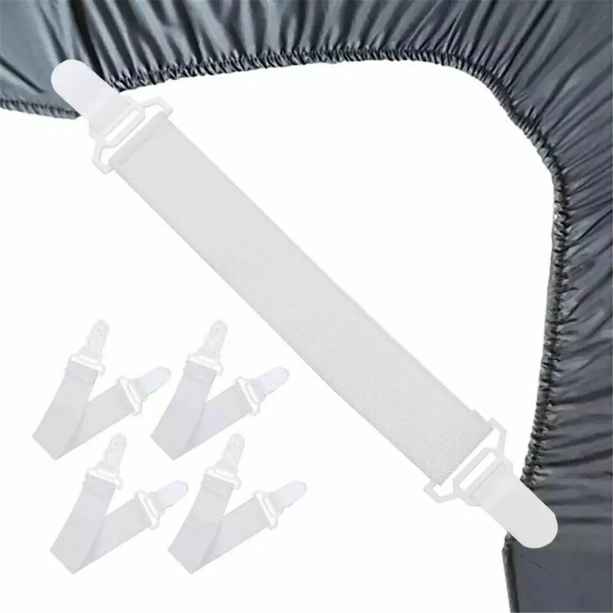 

4Pcs/Set Bed Fasteners Sheet Mattress Gripper Cover Blankets Clip Holder Elastic