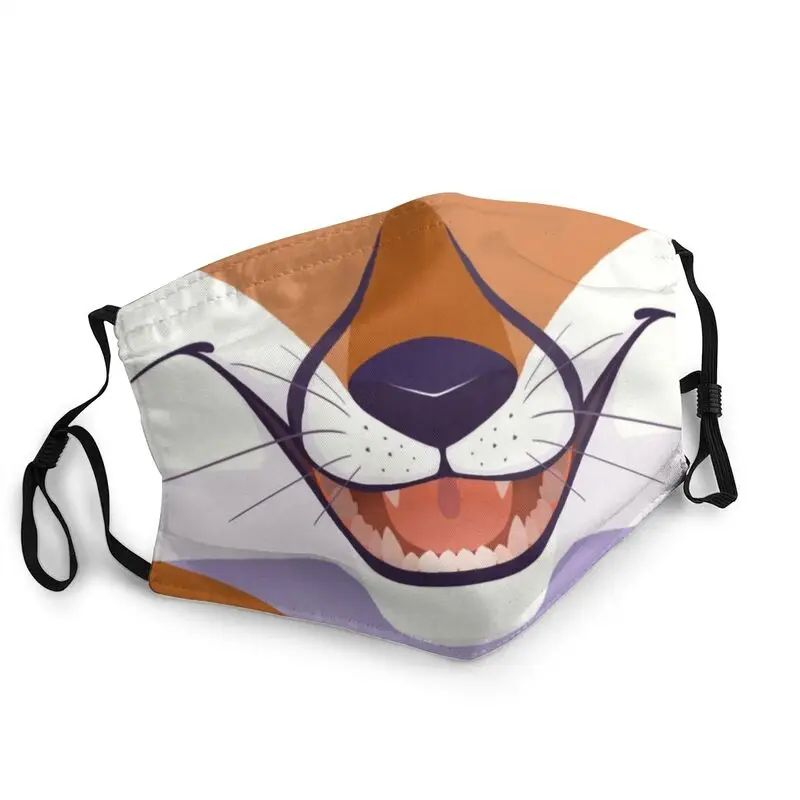 

Fox Maw Mask Anti Dust Non-Disposable Animal Pattern 3D Printing Face Mask Protection Cover Adult Respirator Mouth-Muffle