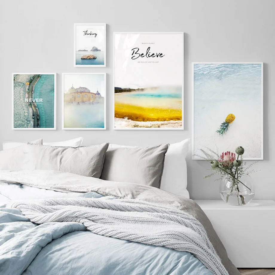 Холст скандинавские картины украшения дома Великолепное здание живописные