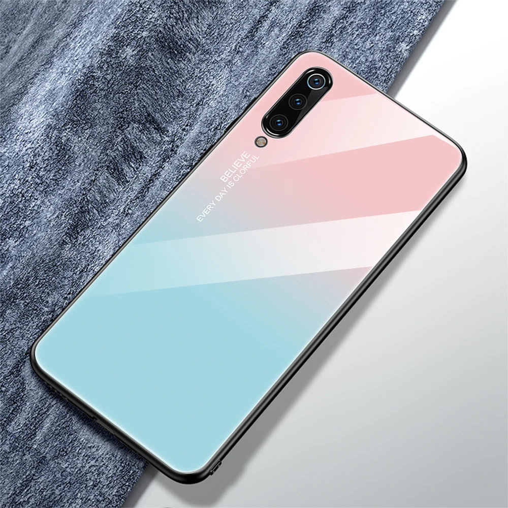 Чехол для телефона из закаленного стекла для Samaung Galaxy A10 A20 A30 A50 A70 M20 A7 Note 10 Pro S10 S10e S8 S9 Plus чехол из ТПУ с узором и цветами - Цвет: FenQ
