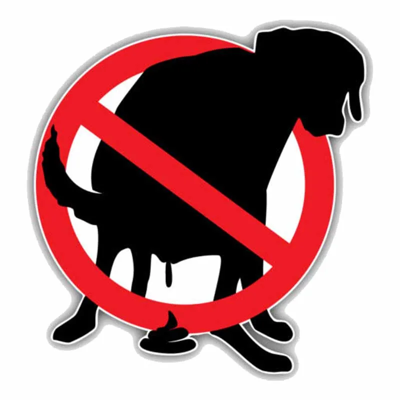 

Car Sticker Prohibition Sign,Dogs Are Not Allowed To Poop Anywhere Sign Colored Decal PVC,13CMx13CM