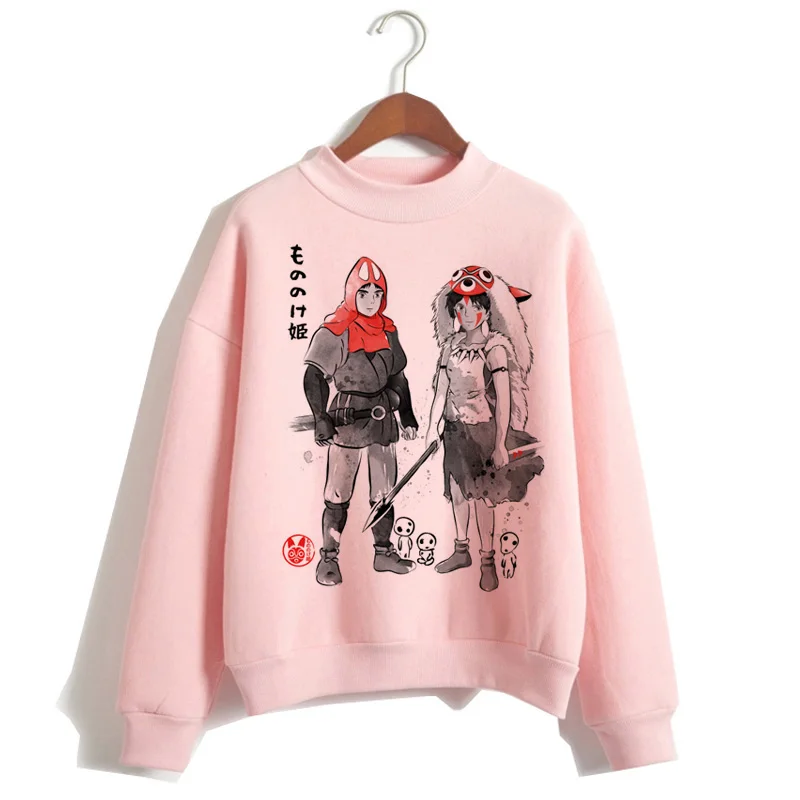 Totoro Унесенные спирали harajuku толстовки для женщин мультфильм одежда толстовка капюшон ulzzang Забавный с капюшоном Женский полиэстер негабаритных