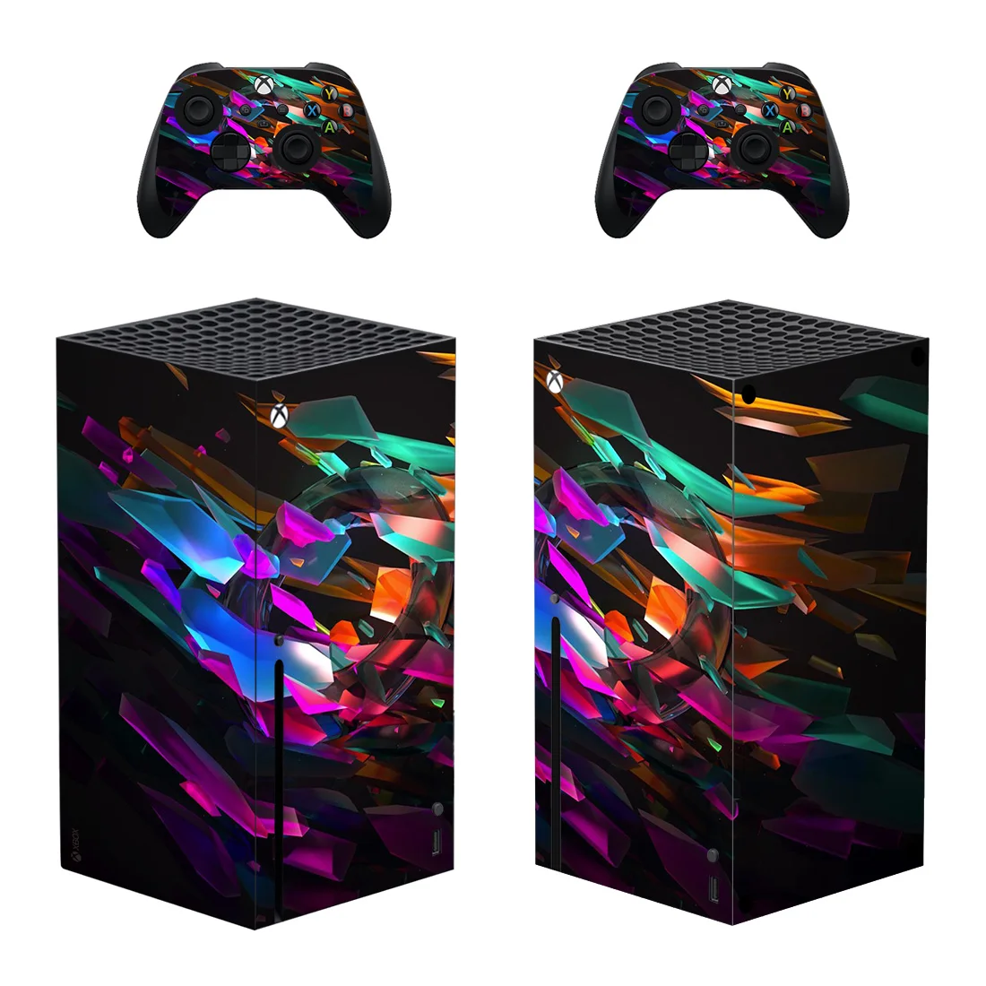 

Наклейка для консоли Xbox Series X и 2 контроллера, наклейка виниловая Защитная скинов, стиль 1