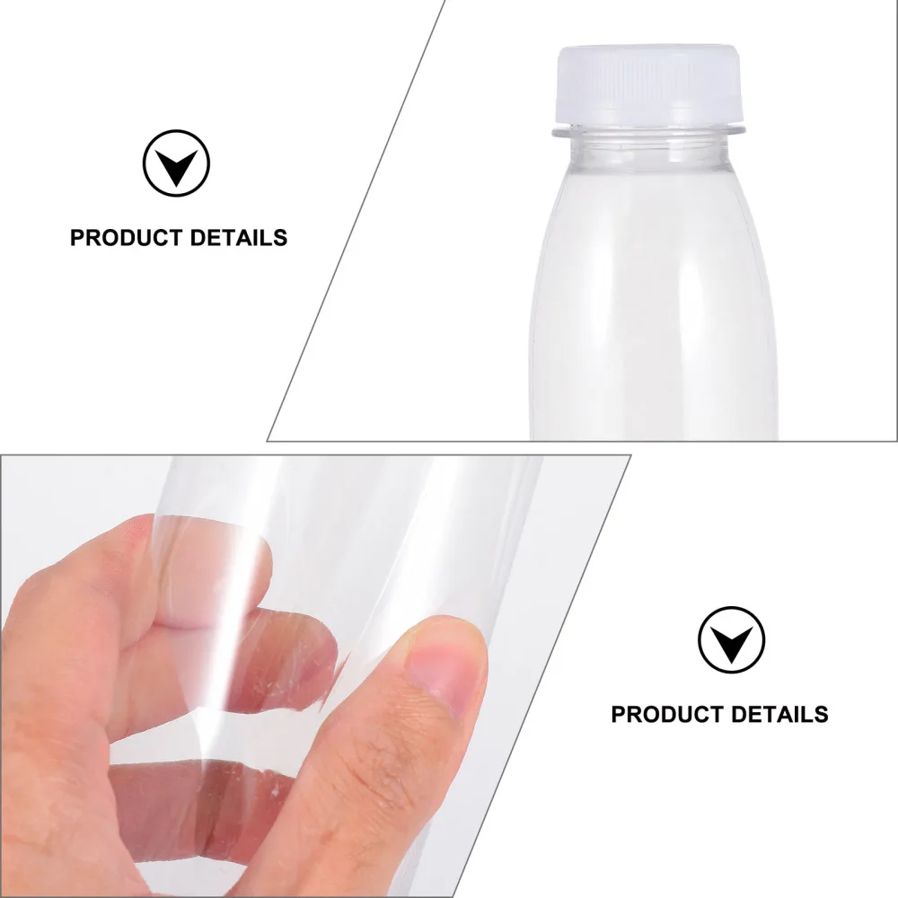 

10 Pcs 350 Multipurpose Empty Bottles Reusable Bottles (Transparent)