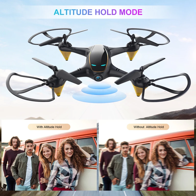 Eachine E38 WiFi FPV Радиоуправляемый Дрон 4K камера оптический поток 1080P HD Двойная