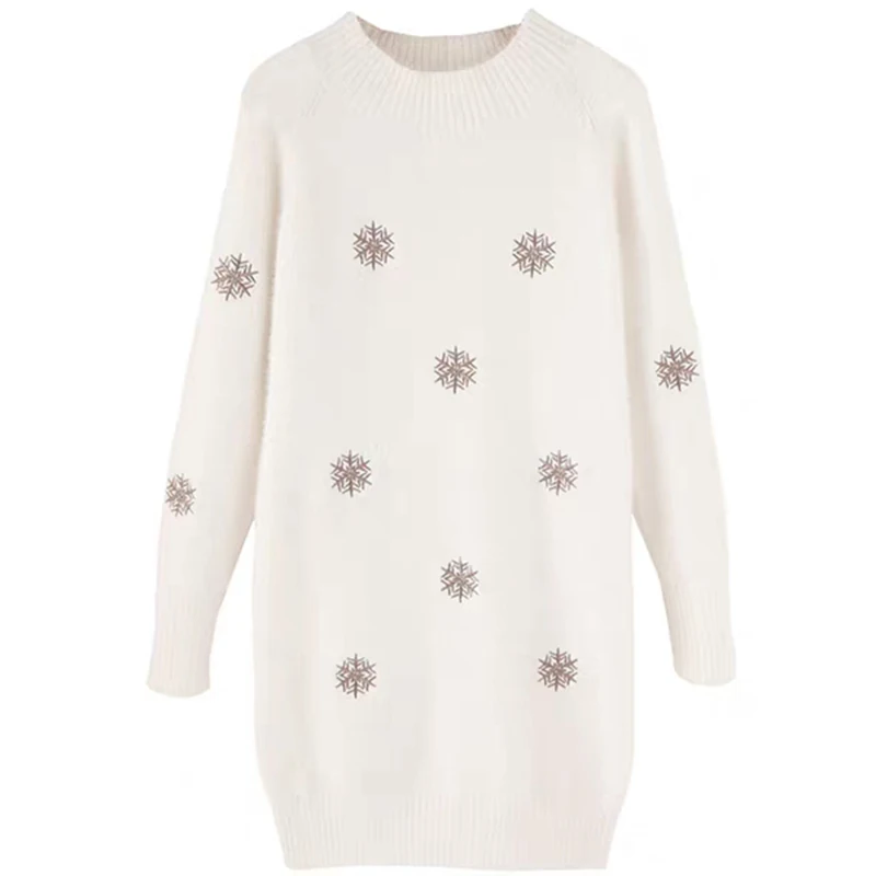 Женский свитер с полуводолазкой из искусственного норкового кашемира свободное