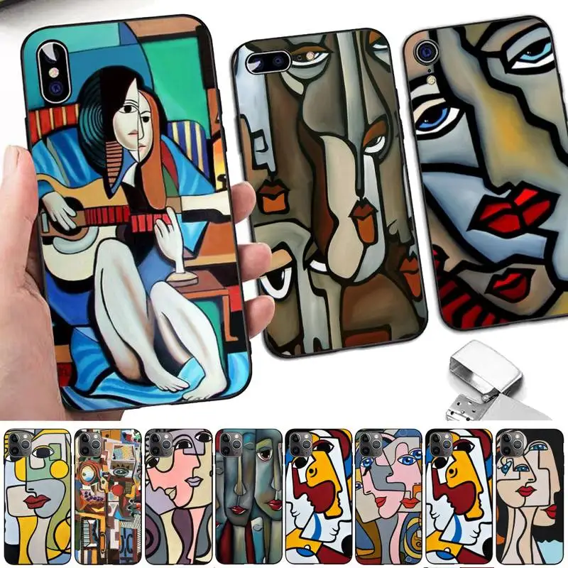 

Picasso Sbstract Art Painting Phone Case for iphone 13 11 12 13 mini pro XS MAX 8 7 6 6S Plus X 5S SE 2020 XR case
