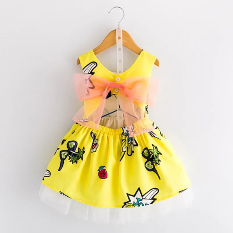 Летнее платье для девочек детское принцессы свадебвечерние маленьких модные