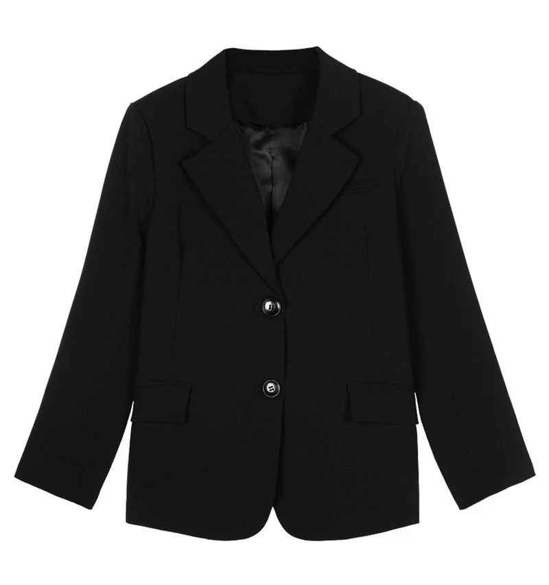 Женский весенне-осенний костюм с карманами розовый повседневный жакет длинными