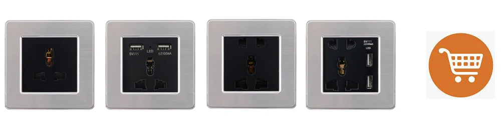 Atlectric компьютерный ТВ-порт Коаксиальная муфта Rj45 Ethernet настенная розетка двойной Rj45 порт розетка из нержавеющей стали панель розетки,socket