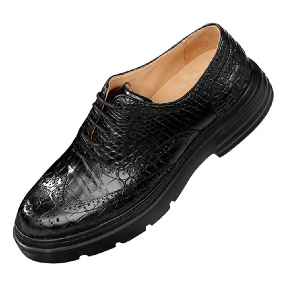 

xipijiang crocodile shoes business Casual shoes Men Leather shoes British breathable wear-resisting men crocodile shoes