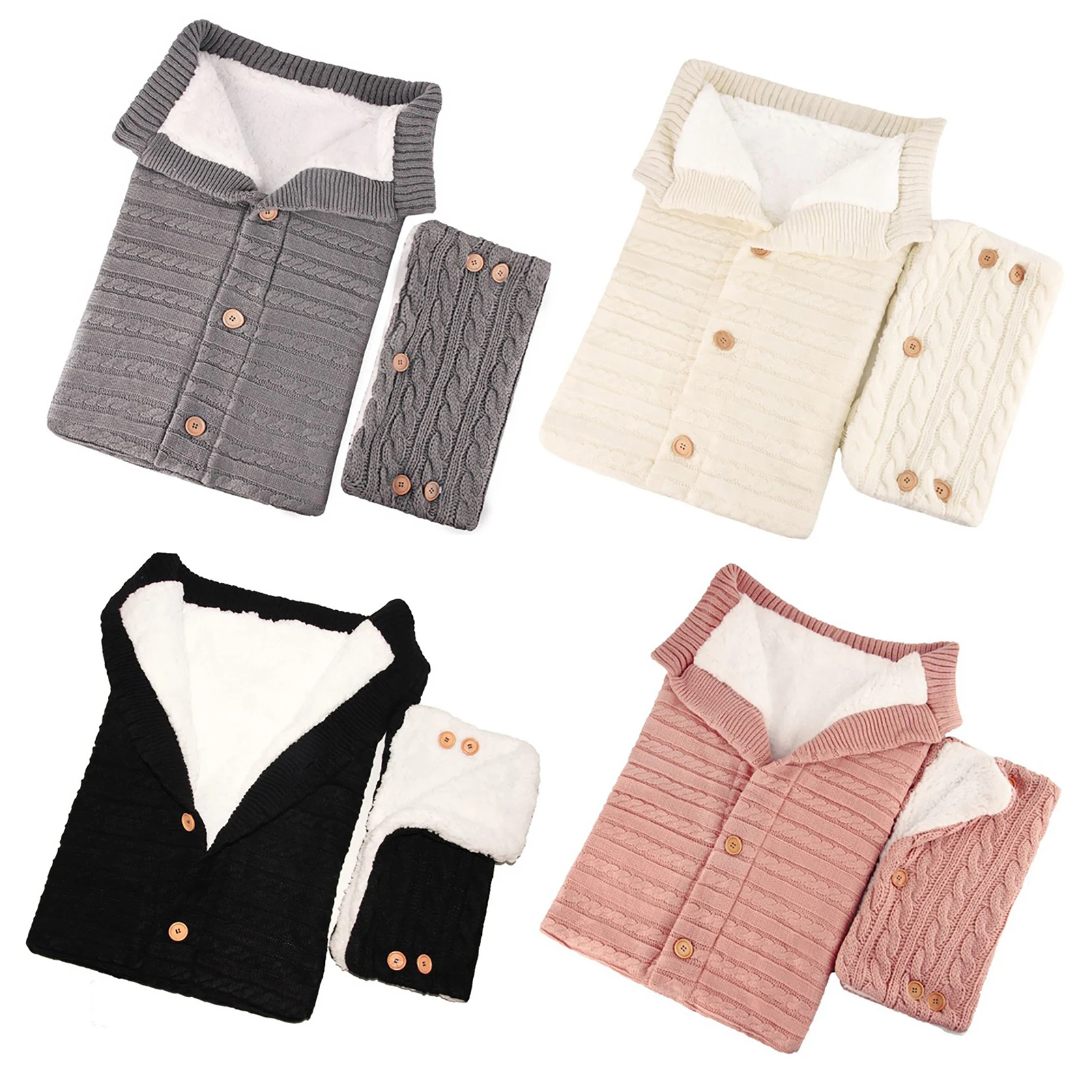 

Пеленка для детской коляски, спальные мешки, зимний Мягкий Вязаный, для детской коляски