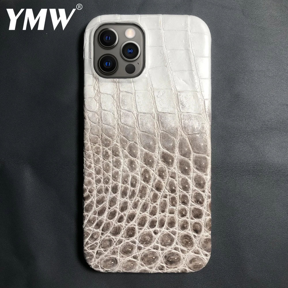 

Himalayan Natural Crocodile Case for iPhone 12 Pro Max mini 11 Hand Custom Made Luxury Brand Same Genuine Leather Phone Cases