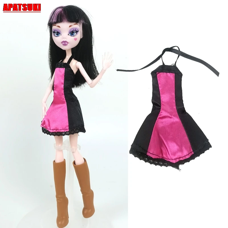 1 шт. розовое короткое платье для кукол Monster High наряды Сексуальная Одежда куклы