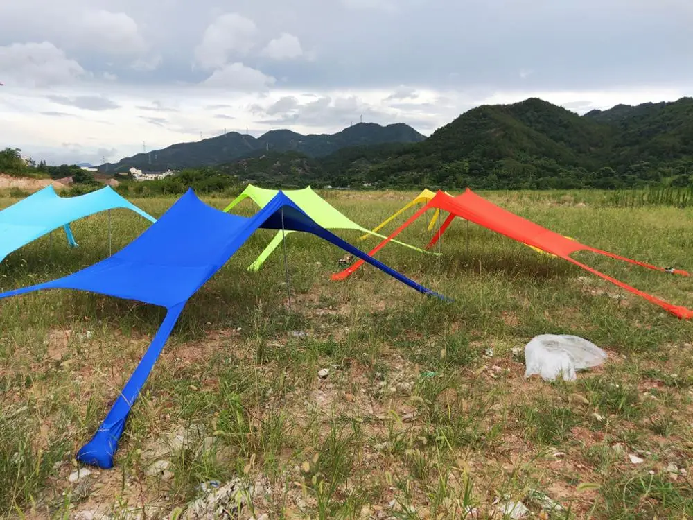 Free shipping 2.1X2.1m sunshade tents beach tent Lycra canopy cool outdoor camping | Спорт и развлечения