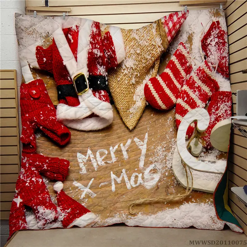 

Home Textile Merry Christmas Print Quilt Super Soft Breathable Modern Home Bed Set for Children Hotsale