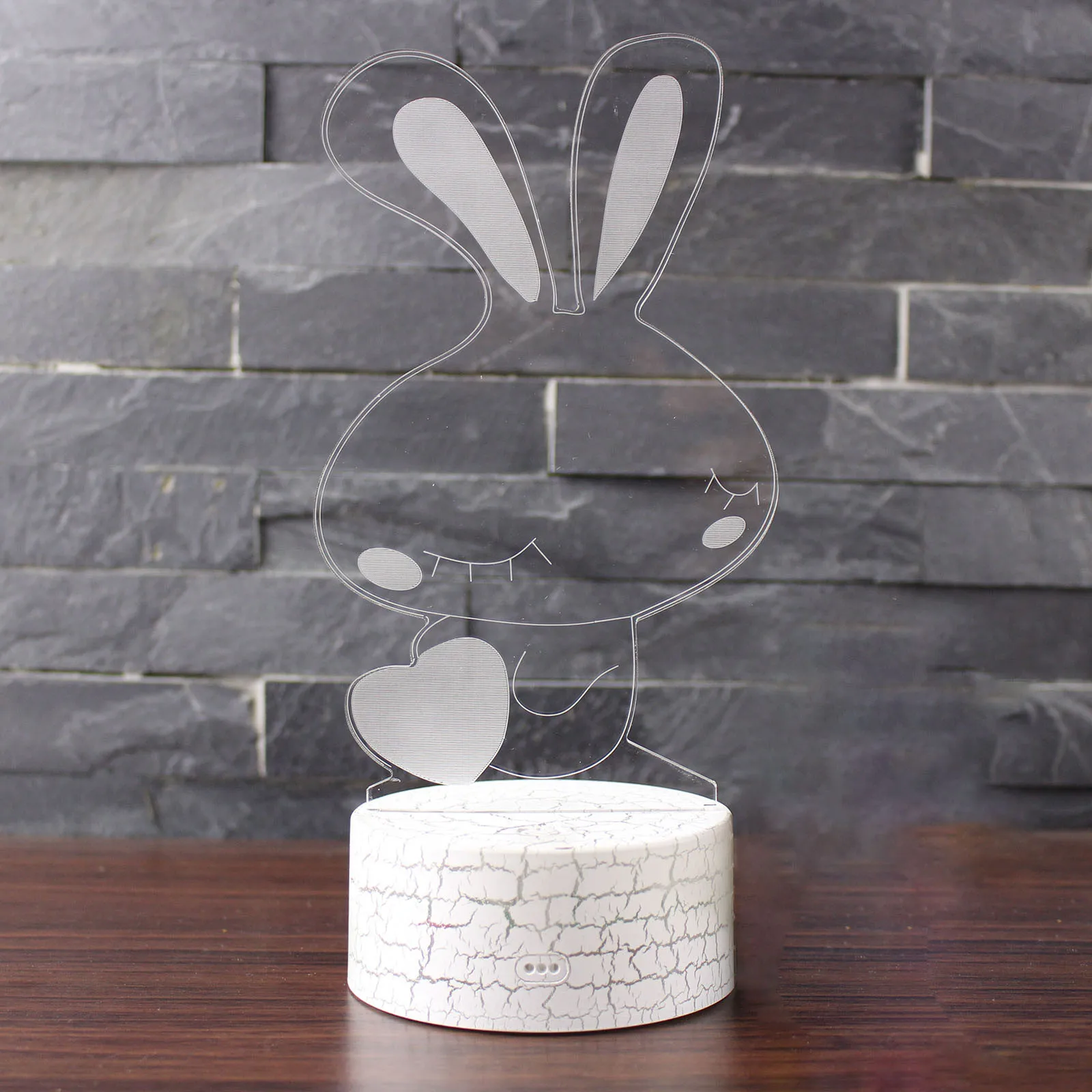 

Tops Rabbit 3D Night Light Kawaii Room Decor Colorful LED USB Easter Table Lamp Anime Children'S Night Lights Dropshipping