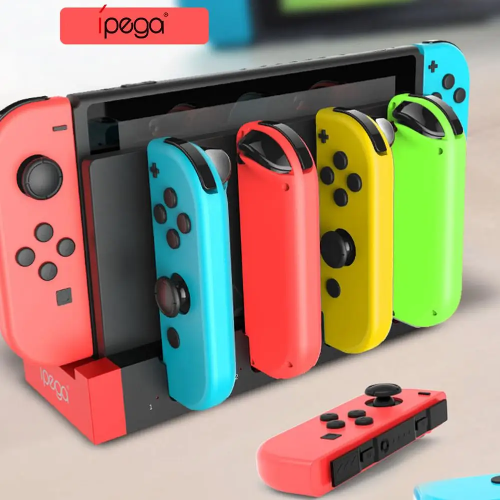 Station de charge 5 en 1 pour Console de jeu Nintendo Switch  contrôleur  avec indicateur  PG-9186