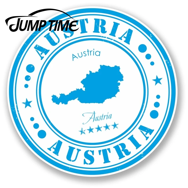 

Время прыжка Австрия виниловая наклейка багаж дорожный шлем для ноутбука подарок карта флаг наклейка на бампер, окно водонепроницаемые авт...