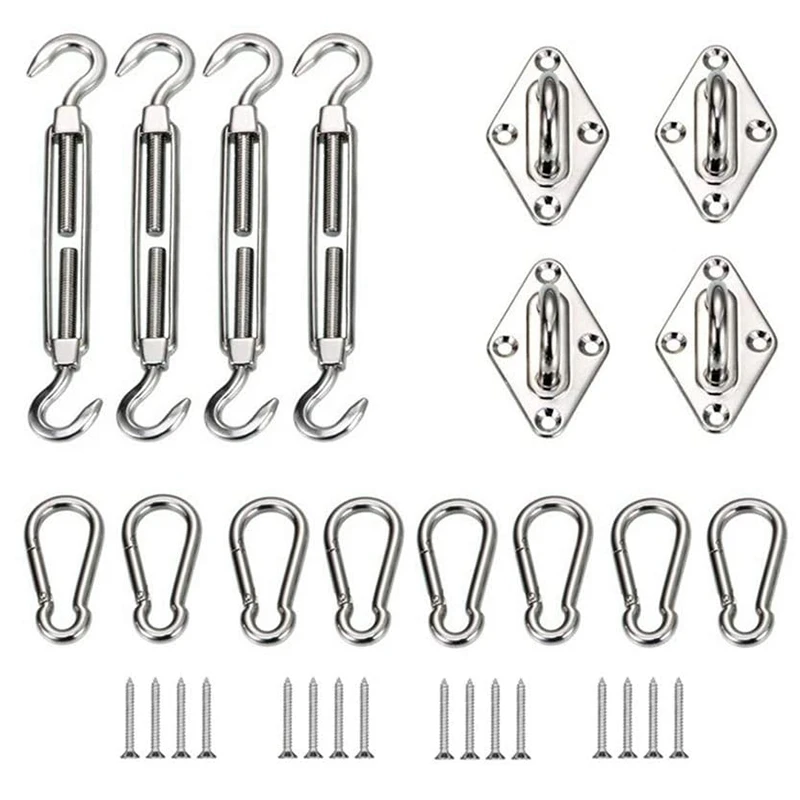 

M6 Awning Attachment Sun Shade Sail Stainless Steel Hardware Kit for Garden Sun Shade Sail Fixing Accessories Retail