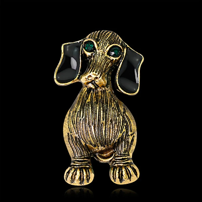 Latest Anti Black Oil Drop Labrador Dog Shape Crystal Brooch Pins For Girls Women Wedding Bridal Jewelry | Украшения и аксессуары