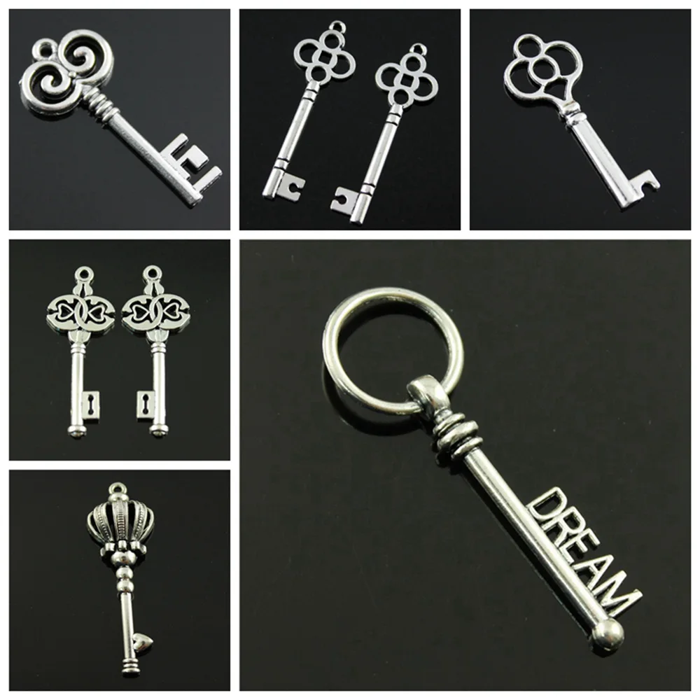 

Charms for Jewelry Making Findings Handmade DIY Craft Vintage Key Charms