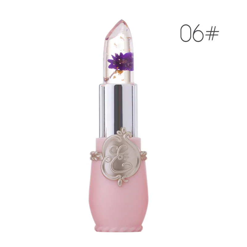 Moisturizer Long-lasting Jelly Flower Lipstick Makeup Temperature Changed Colorful Lip Blam Pink Transparent Wholesale