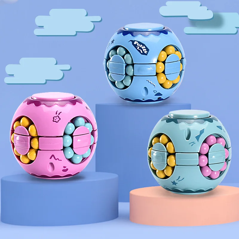 Spinner de mano para ni&ntilde;os y adultos, Bola de rompecabezas, Cubo de rompecabezas para sorpresa del beb&eacute;, juguetes giratorios de mano, regalo en caja, novedad-3