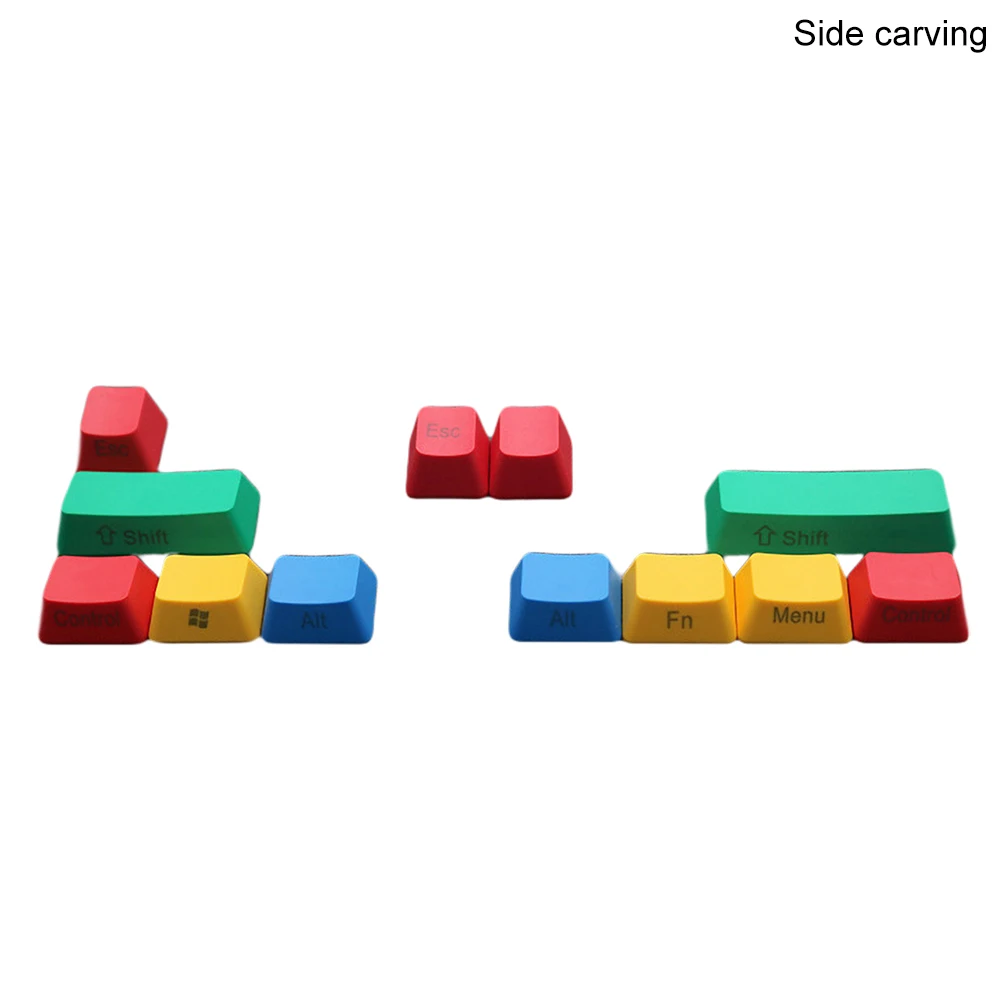 12 шт./компл. ключ Шапки свет PBT-доказательство Цвет в комплекте белая освещенная