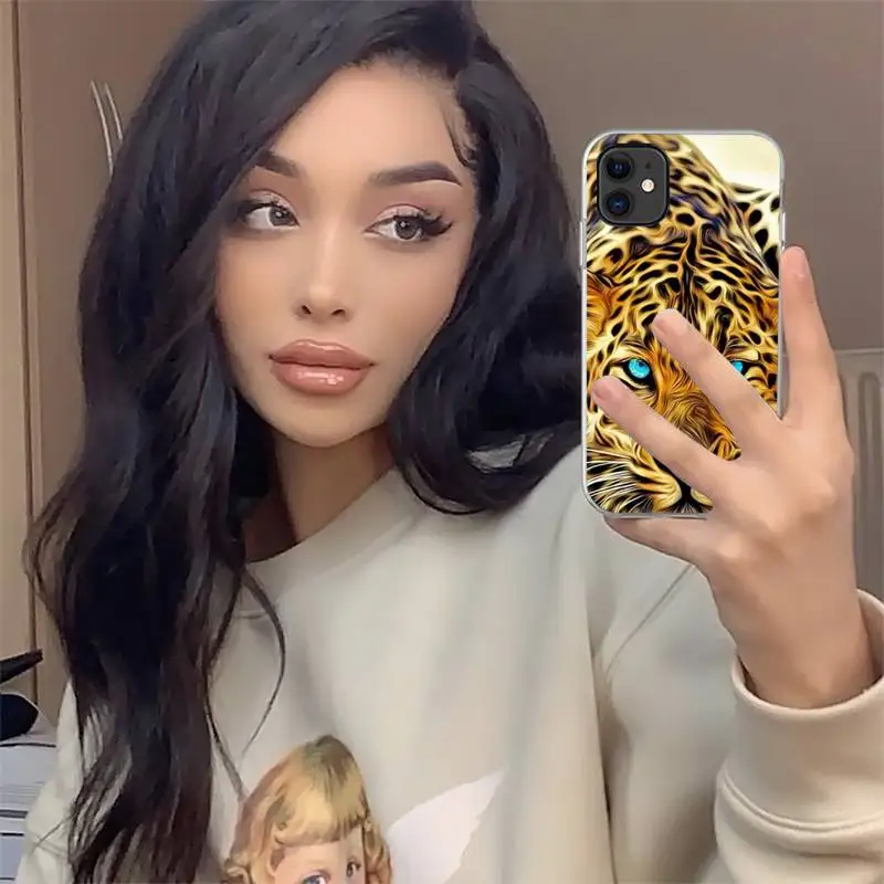 

Animal Lion Tiger cool art Phone Case For iphone 12 mini 5 5s 5c se 6 6s 7 8 plus x xs xr 11 pro max