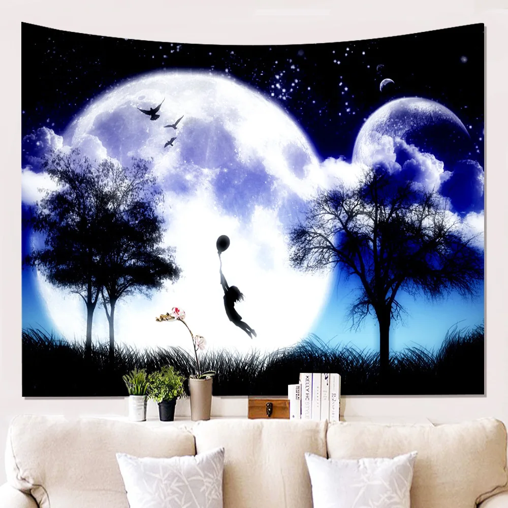 Гобелен Zeegle с изображением ночного звездного неба красивым зрением Настенное