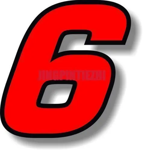 

Car Stickers Vinyl Motorcycle Decal Car Window Body Decorative Popular Black (Red Outline) Quare Font Race Number Racing Number